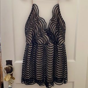 Charlotte Russe Black Sequin Romper